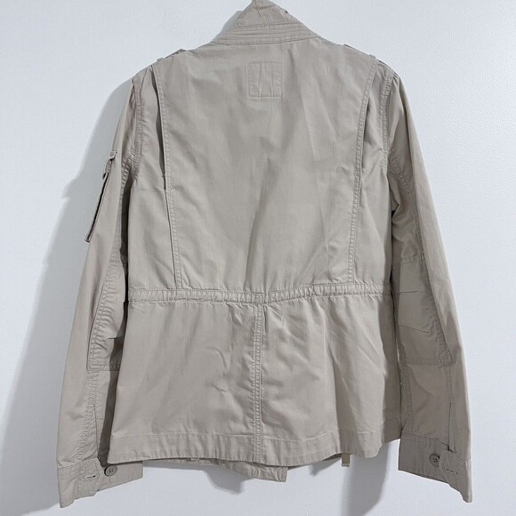Gap Khaki Military Cotton Jacket Size S Twill Utility Lightweight Cargo - Picture 2 of 6
